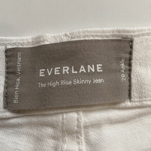 Everlane The High Rise Skinny Jean White Ankle Stretch Sz 29 - Picture 9 of 13